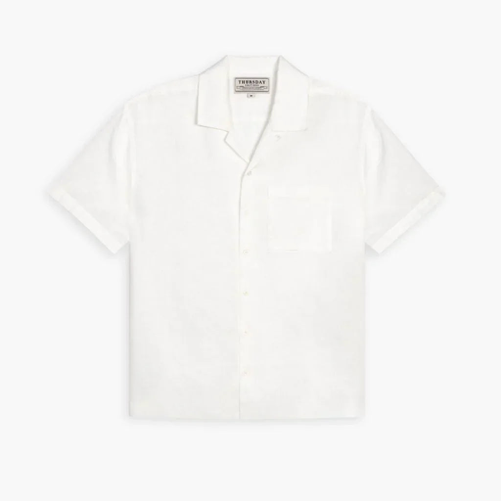 Linen Camp Shirt | White