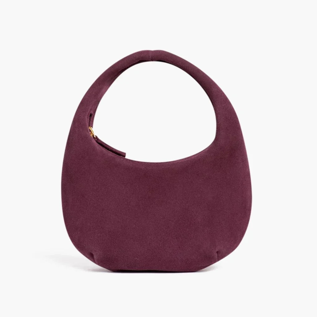 Mini Crescent | Burgundy Suede