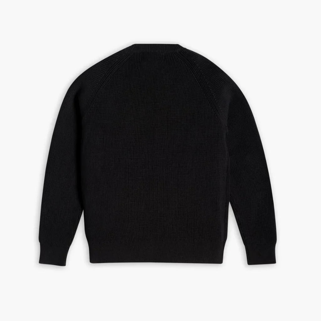 Ribbed Crewneck Sweater | Black