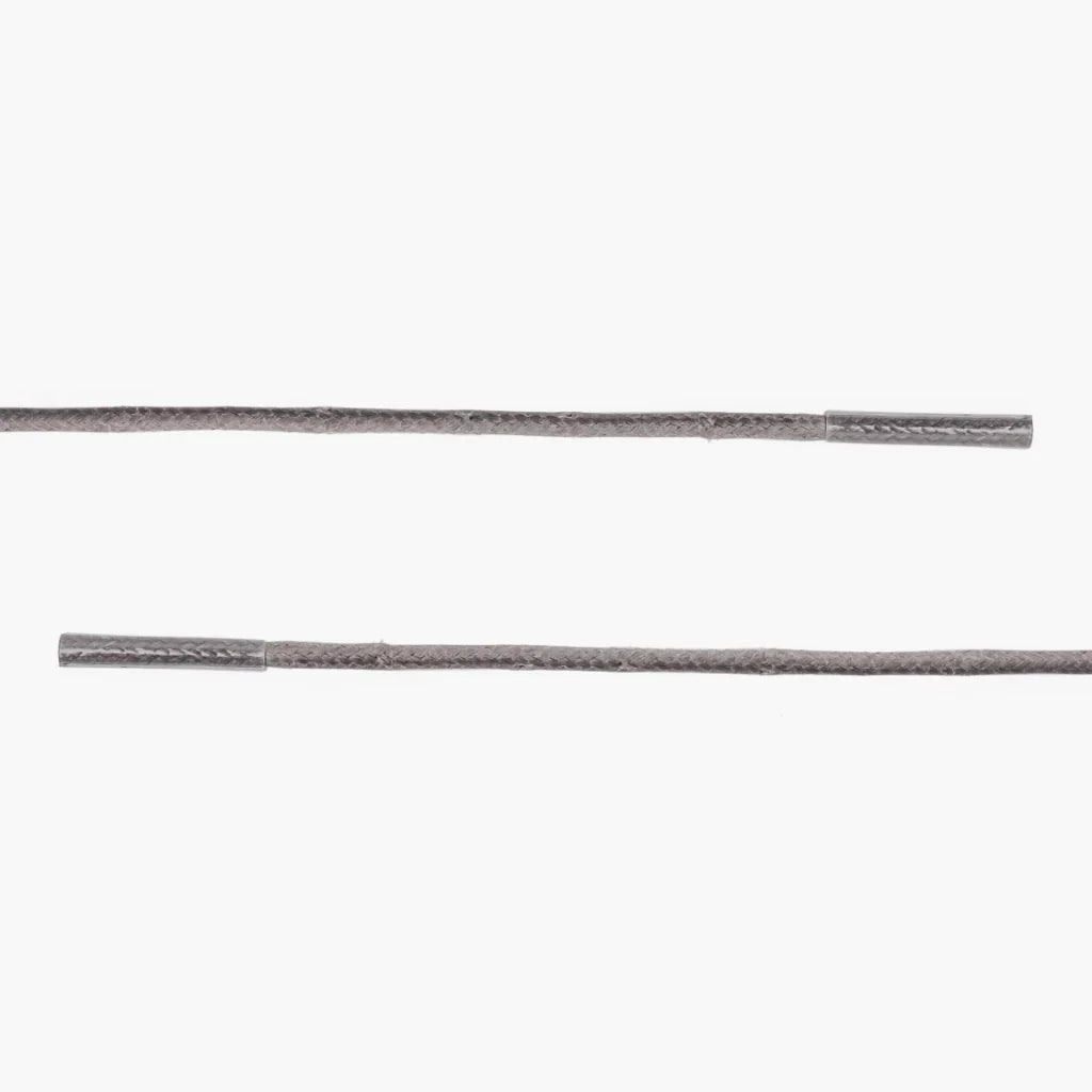 Round Waxed Cotton Laces | Grey