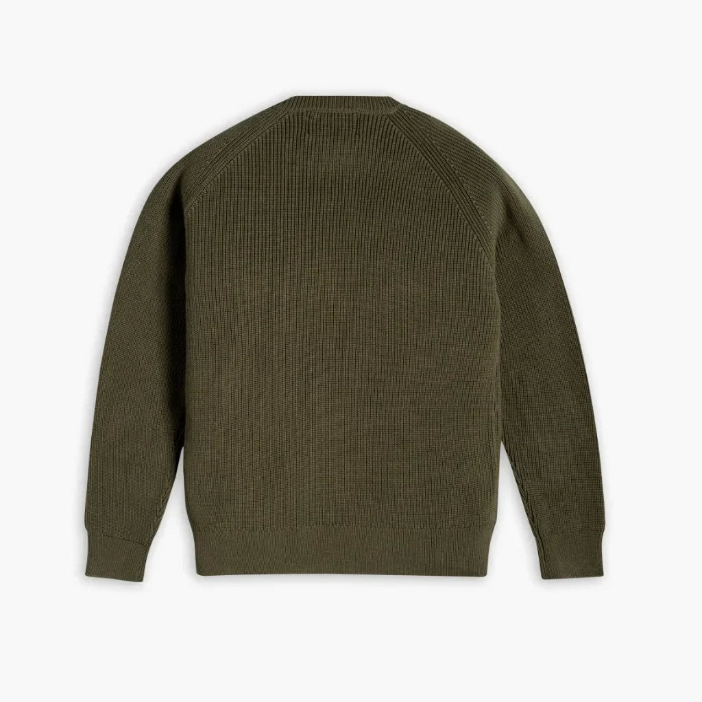 Ribbed Crewneck Sweater | Olive
